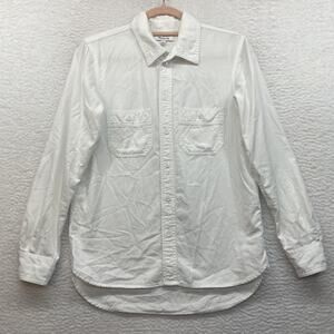 Madewell Shirt Womens XS White Classic Button Front Long Sleeve Casual Cotton